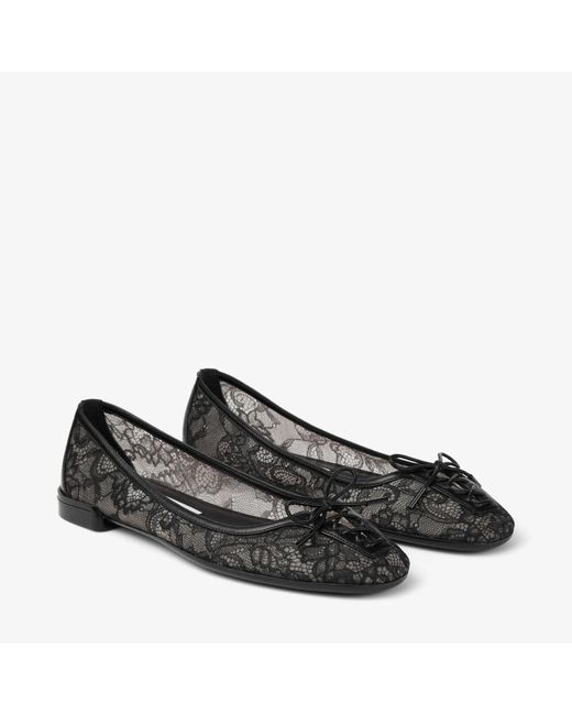 Jimmy Choo Black Scarlett Ballerina