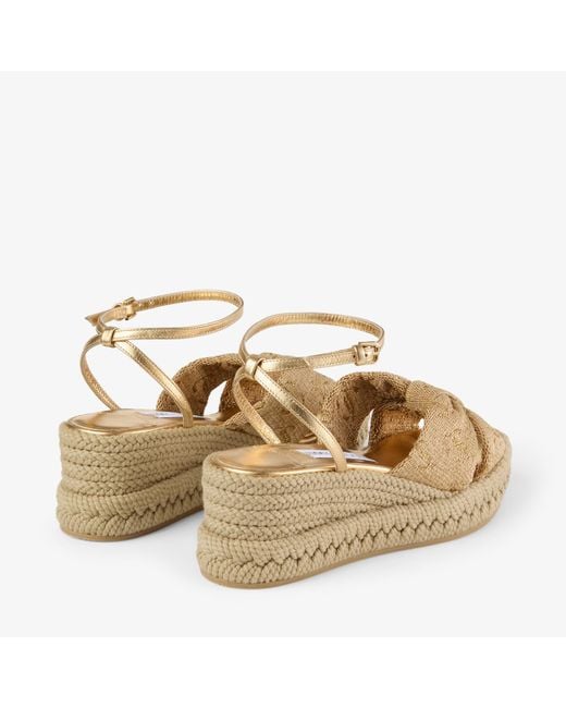 Jimmy Choo Natural Aella Wedge 60