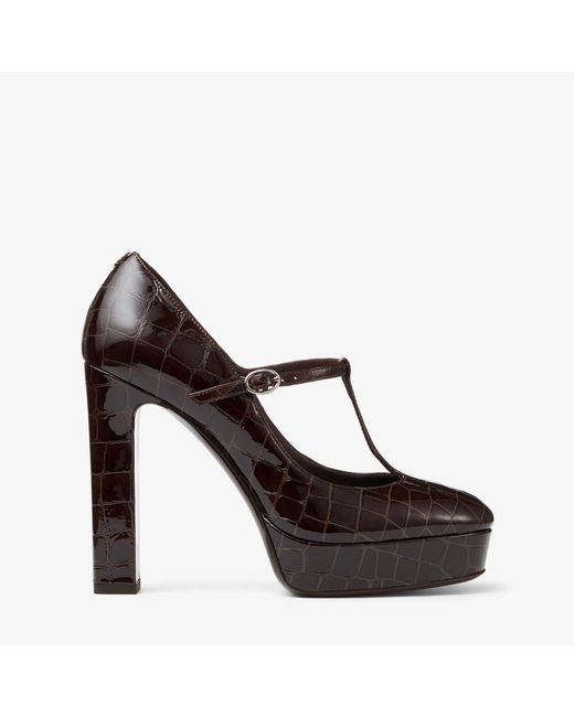 Jimmy Choo Brown Marene Mary Jane 120