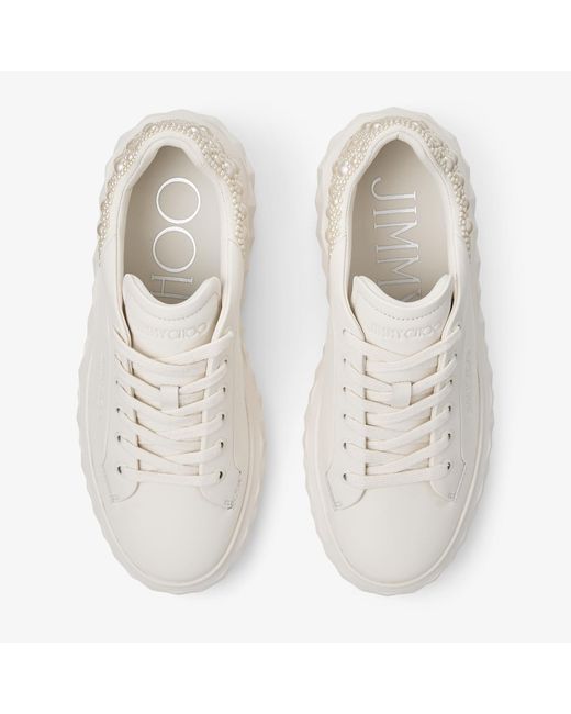 Jimmy Choo White Diamond Maxi Low-Top Sneakers