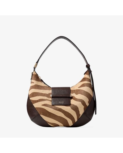Jimmy Choo Brown Bar Hobo Small