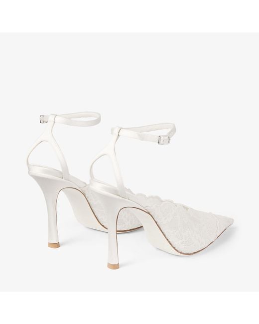 Jimmy Choo White Faiz 100