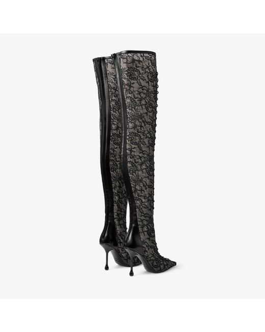 Jimmy Choo Black Scarlett Over The Knee 95