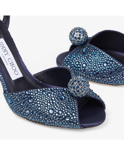 Jimmy Choo Blue Sacora 85