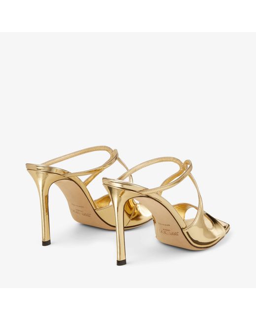 Jimmy Choo Metallic Anise 95 Leather Sandals