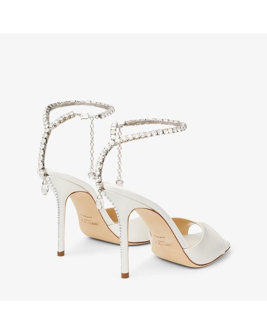 Jimmy Choo White Saeda Sandal 100