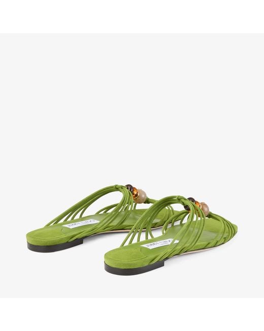 Jimmy Choo Green Lova Mule Flat