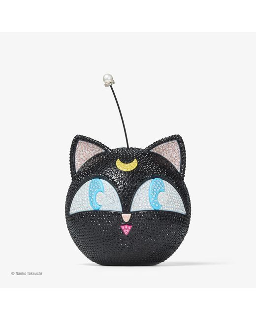 Jimmy Choo Blue Crystal Luna-P Ball Minaudiere Clutch