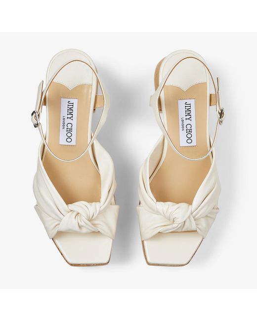 Jimmy Choo White Heloise Wedge 95
