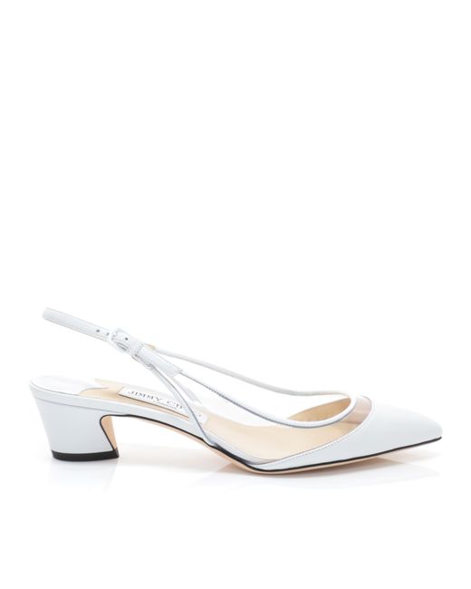 Jimmy Choo White Gemma 40 Pumps