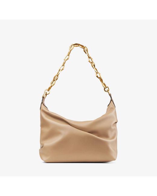 Jimmy Choo Diamond Soft Hobo/s Biscuit/gold One Size Natural