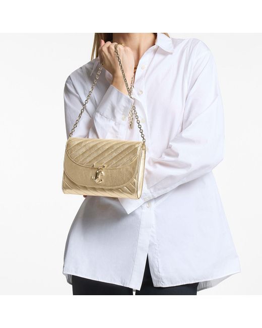 Jimmy Choo Metallic Avenue Curve Clutch