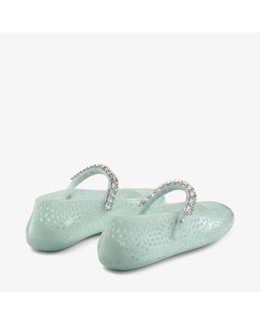 Jimmy Choo Green The Jelly Flats