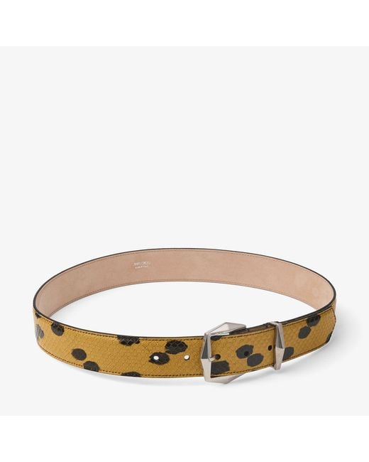 Jimmy Choo Natural Diamond Buckle Belt