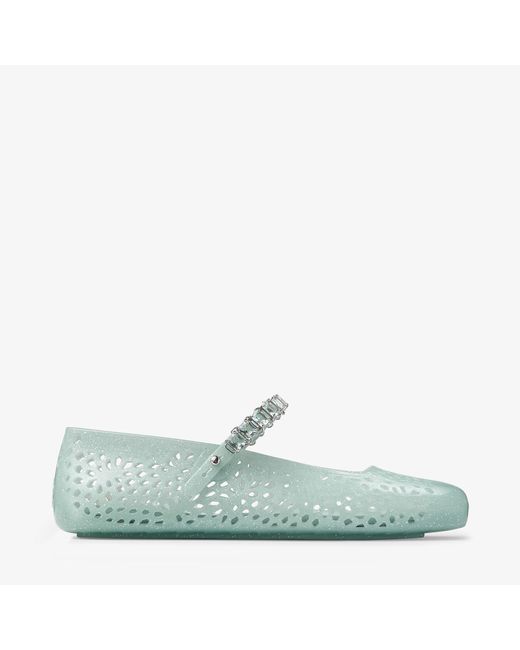 Jimmy Choo Green The Jelly Flats