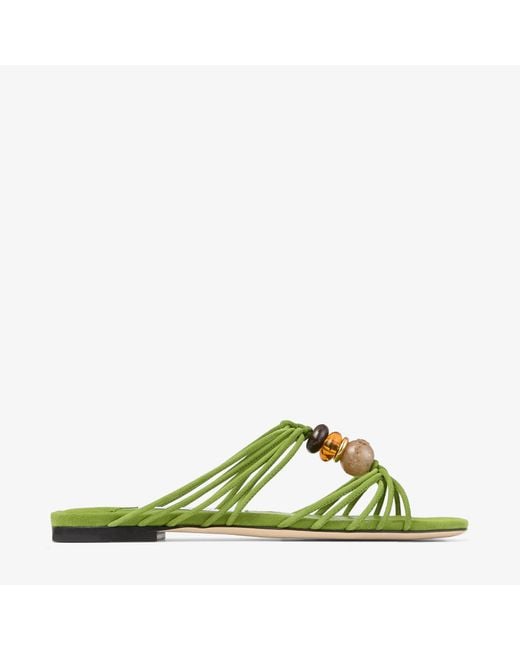 Jimmy Choo Green Lova Mule Flat