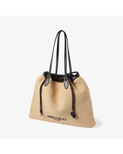 Jimmy Choo Natural Drawstring Tote Large