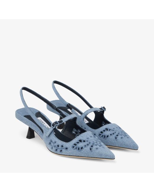 Jimmy Choo Blue Didi 45