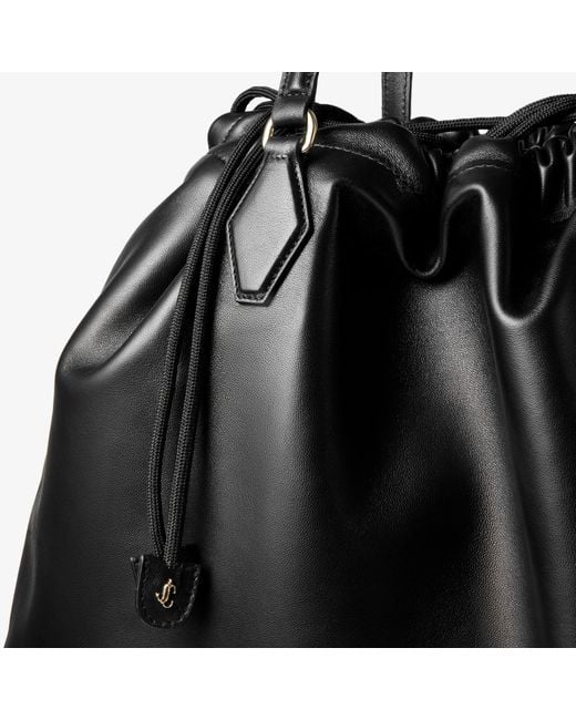 Jimmy Choo Black Drawstring Tote Large