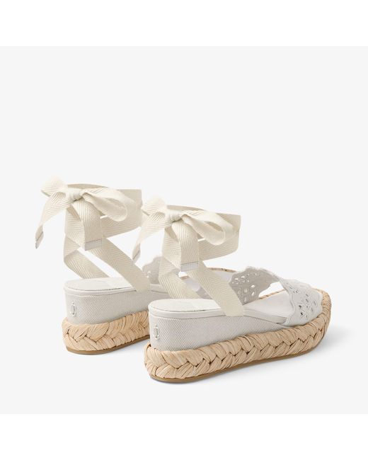 Jimmy Choo White Arlee Wedge 60
