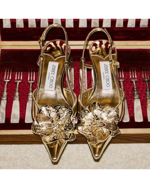 Jimmy Choo Natural Mimmi Sling Back 50