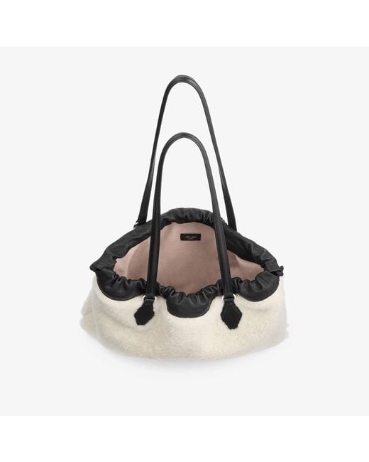 Jimmy Choo Natural Drawstring Tote Medium