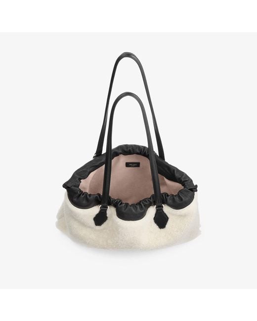 Jimmy Choo Natural Drawstring Tote Medium