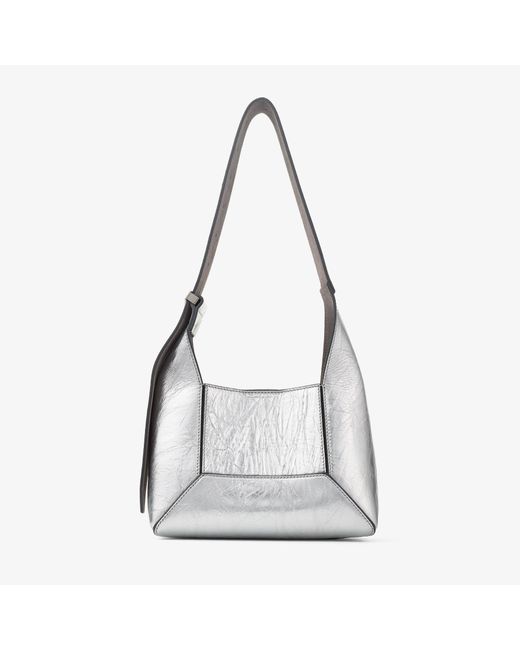 Jimmy Choo Gray Diamond Hobo Small