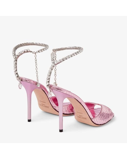 Jimmy Choo Pink Saeda Sandal 100