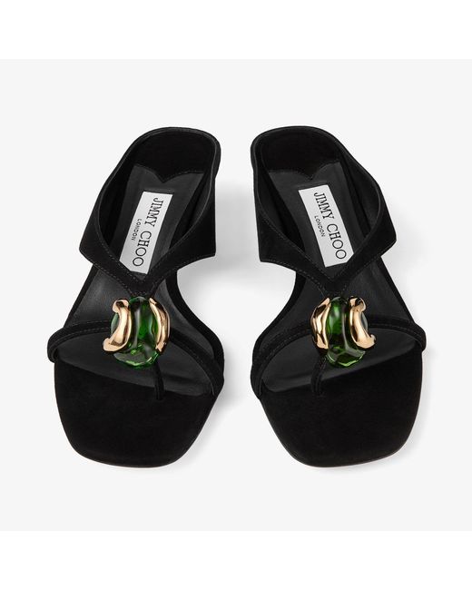 Jimmy Choo Black Emeri Stone 35
