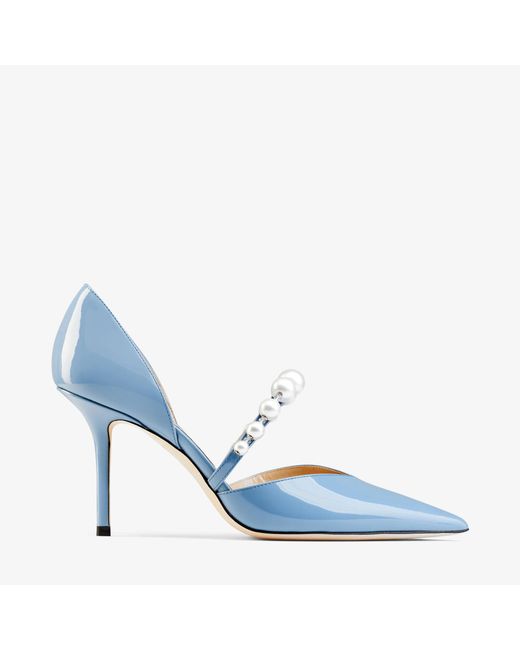 靴 Aurelie 85 Aurelie 85| Bridal White Patent Leather Pumps | JIMMY CHOO