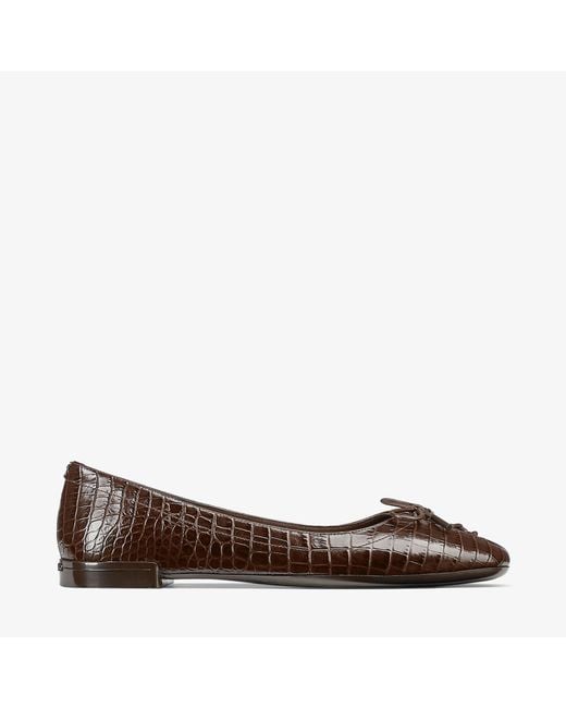 Jimmy Choo Brown Scarlett Ballerina