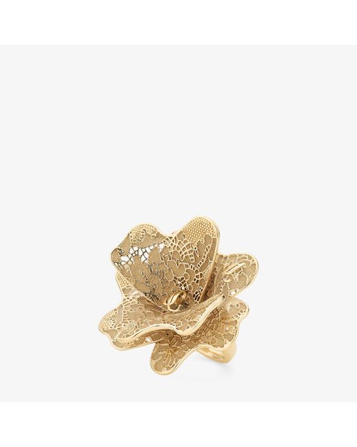 Jimmy Choo Metallic Maxi Corsage Ring