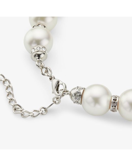 Jimmy Choo Metallic Pearl Crystal Choker