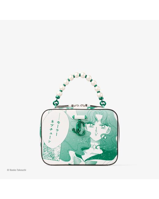 Jimmy Choo Green Sailor Neptune Avenue Vanity Bag