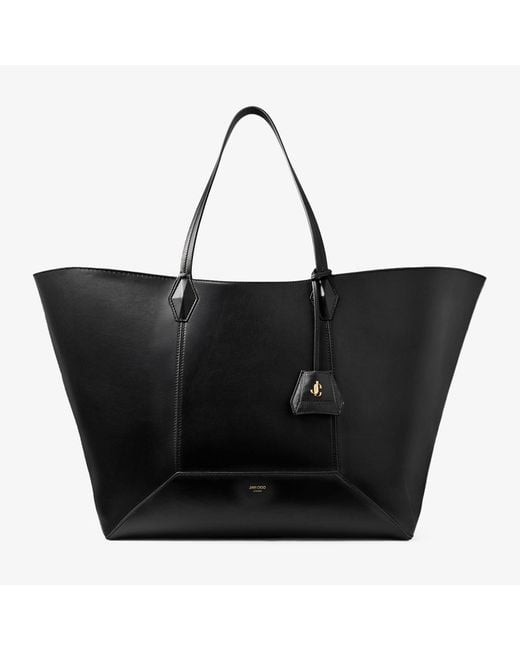 Jimmy Choo Women's Black Large Diamond Leather Tote Bag