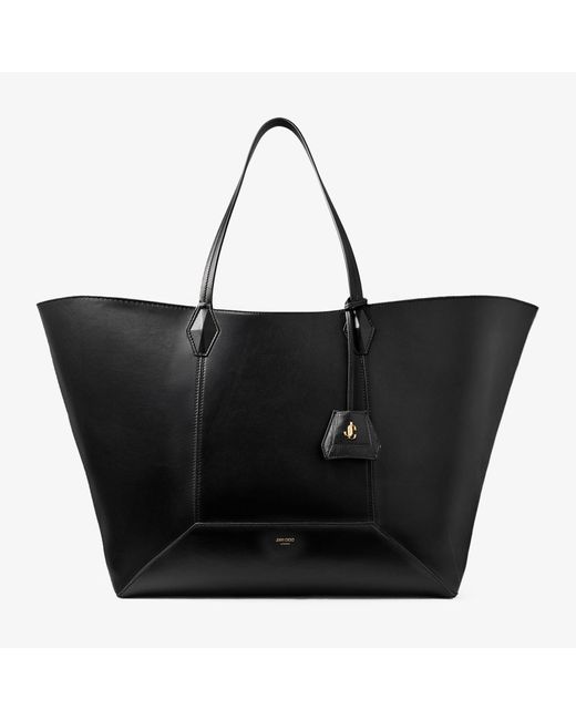 Jimmy Choo Black Diamond Large Leather Tote Bag