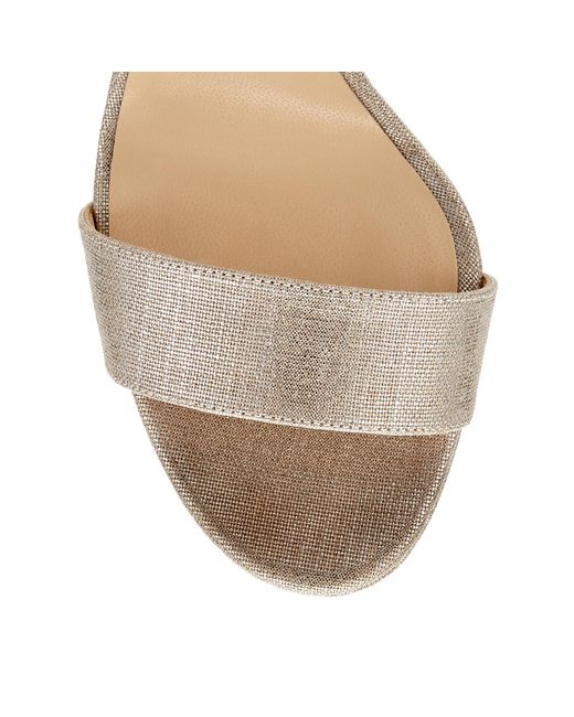 Jimmy Choo Misty 120 Natural And Silver Metallic Linen