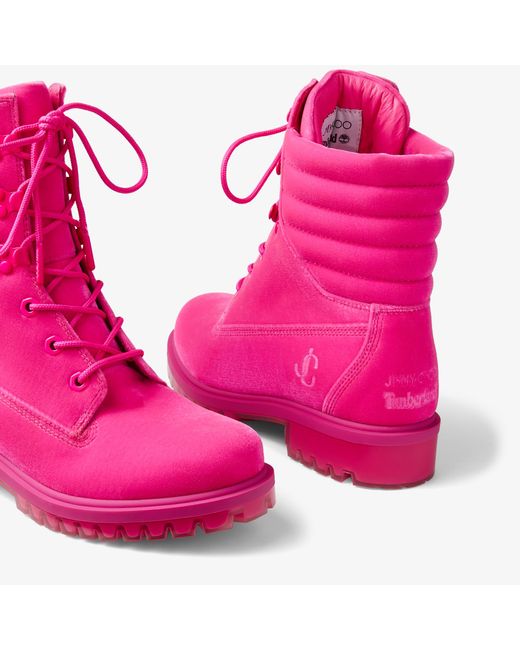Jimmy Choo X timberland 8 inch puffer boot in Pink | Lyst DE