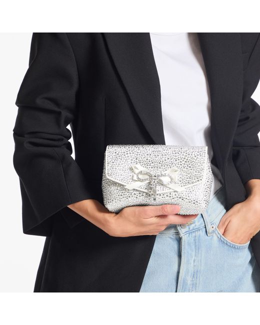 Jimmy Choo White Soft Bow Mini Bag