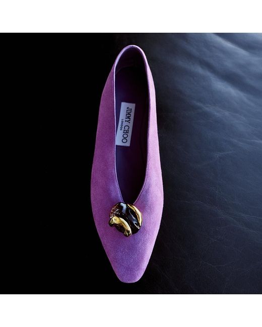 Jimmy Choo Purple Margot Flat