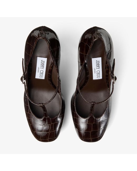 Jimmy Choo Brown Marene Mary Jane 120