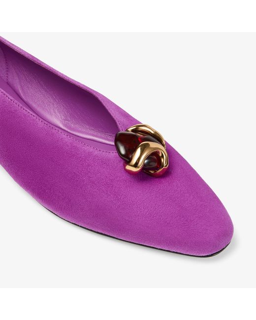 Jimmy Choo Purple Margot Flat