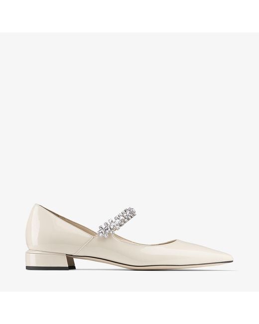 Jimmy Choo White Bing Pump Flat