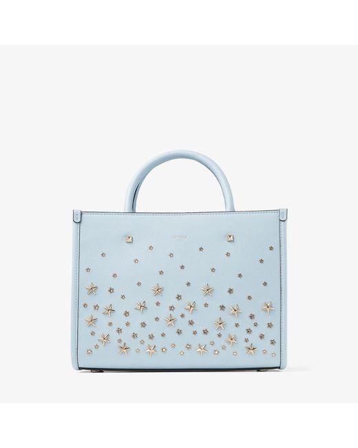 Jimmy Choo Avenue S Tote Ice Blue/light Gold One Size