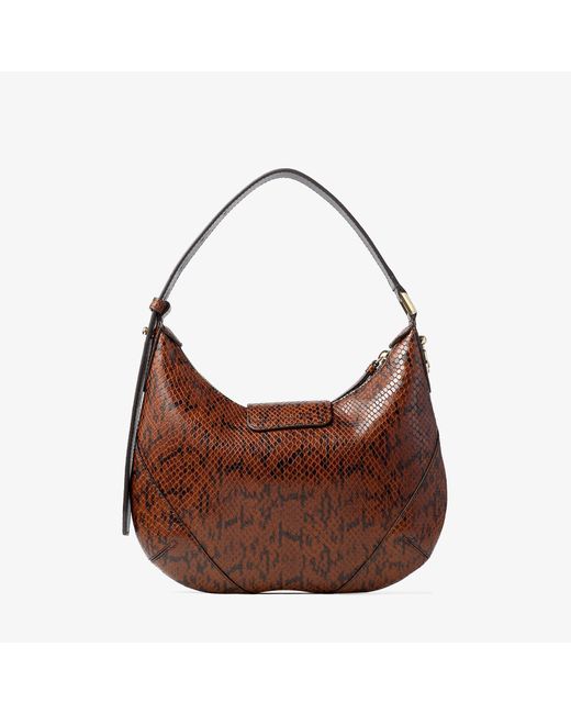 Jimmy Choo Brown Bar Hobo Small