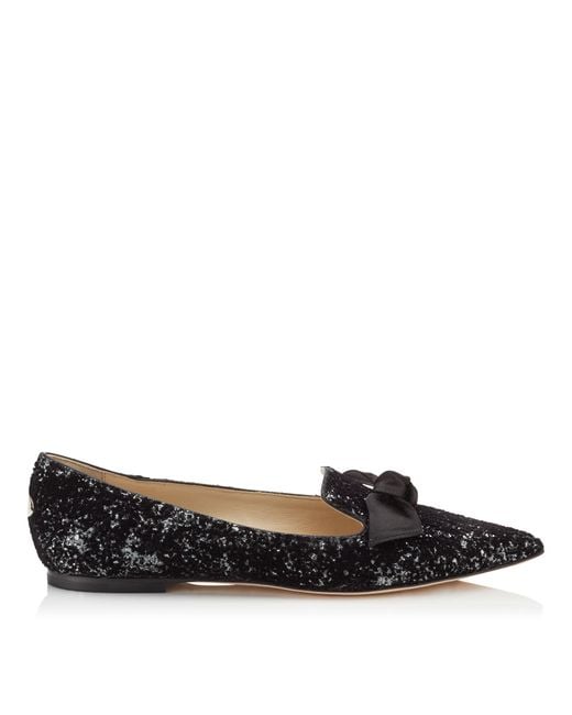 Jimmy Choo Black Gabie Flat