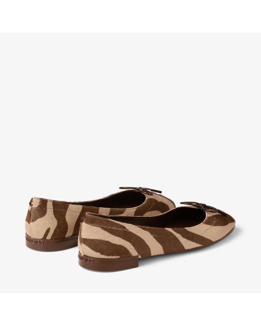 Jimmy Choo Brown Scarlett Ballerina