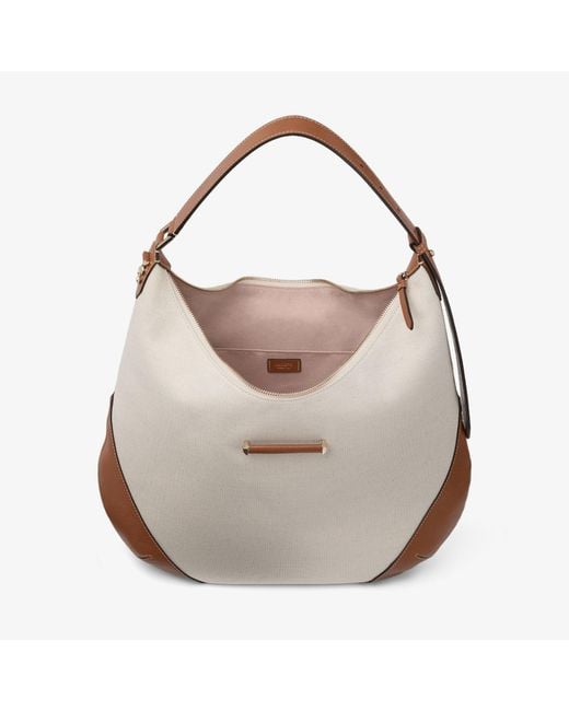 Jimmy Choo White Bar Hobo Medium