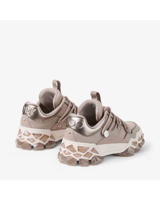Jimmy Choo Pink Diamond X Leather Sneakers